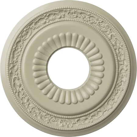 Ekena Millwork Lauren Ceiling Medallion (Fits Canopies up to 6 1/4"), 20 5/8"OD x 6 1/4"ID x 1 3/8"P, Clear Yellow CM20LNCYF
